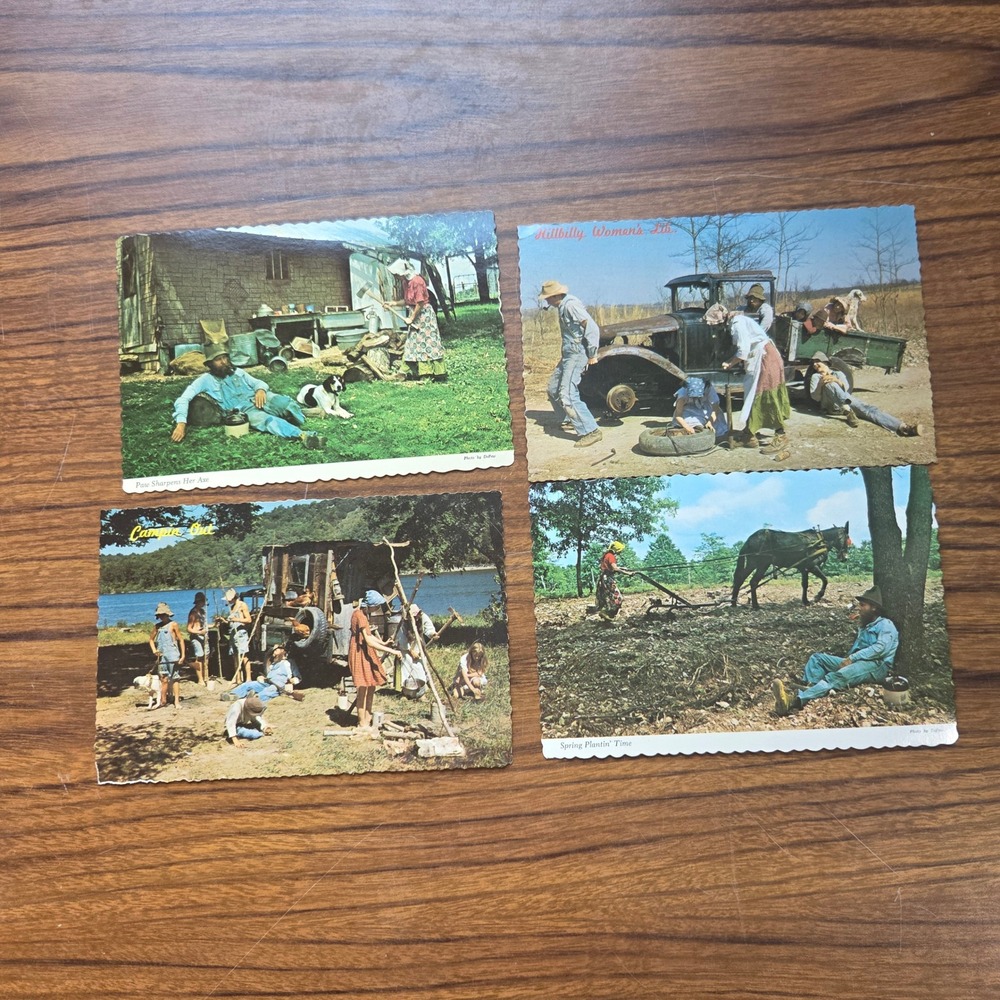 Vintage Ozark Livin Hillbilly Style Postcards Set of 4 Ozark Postcard Publishers